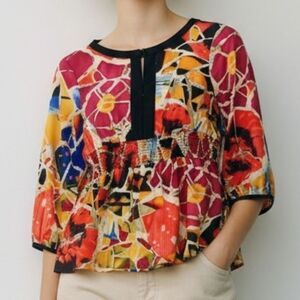 Nygard Collection Multicolour Artistic Blouse